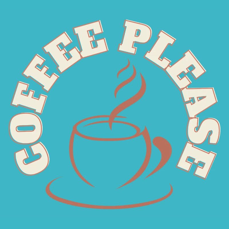 Kaffee bitte rundes Logo