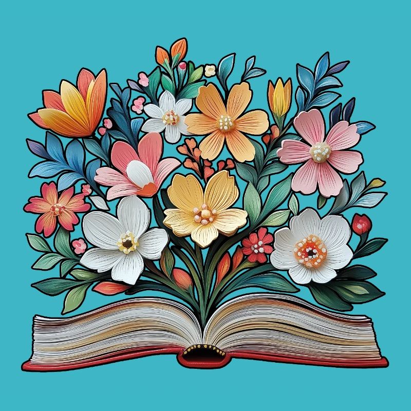 Livre et fleurs