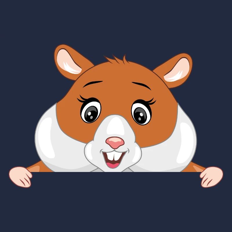 Glücklicher spähender Hamster