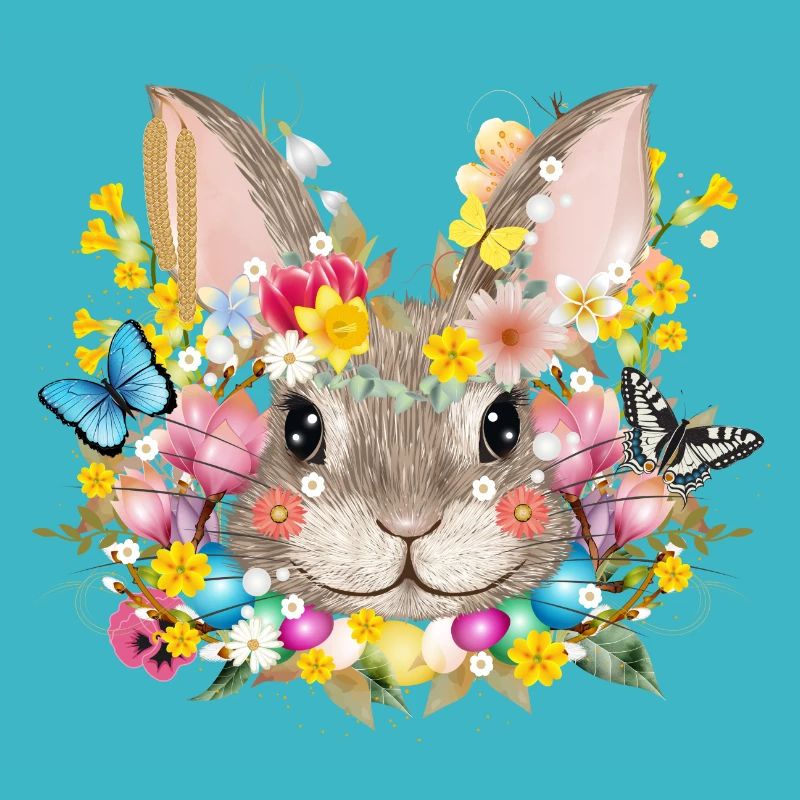 Rabbits in a spring-like Easter ambience