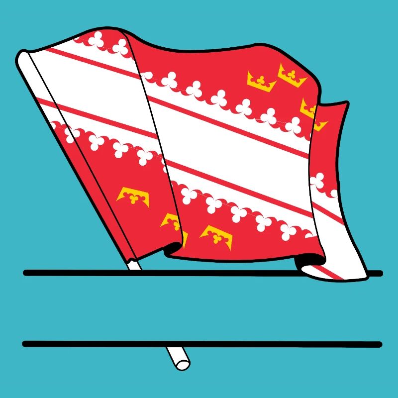 Elsass-Flagge mit Textfeld