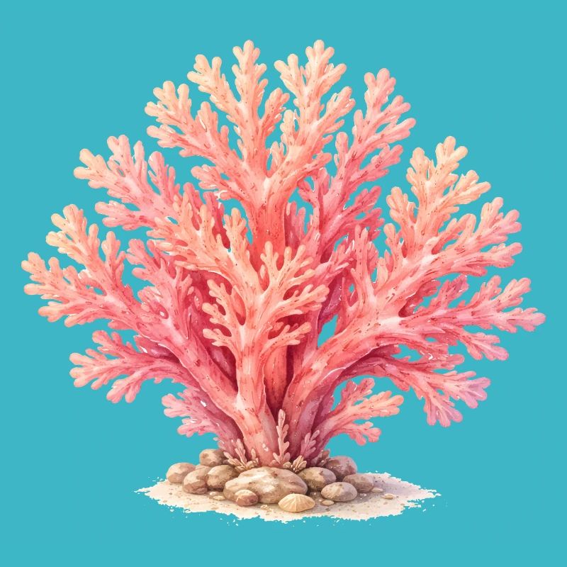 Illustration de corail rose