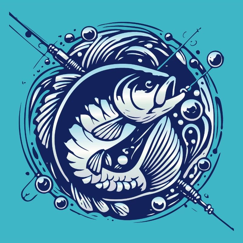 Frogfish with water bubbles design