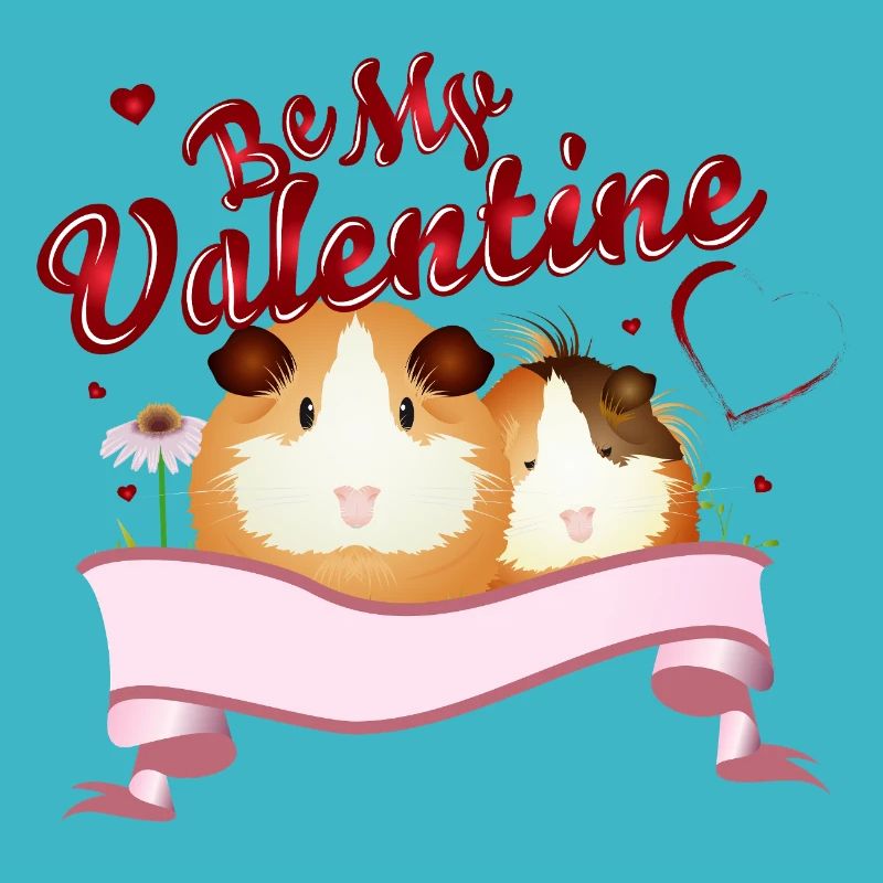 Deux cochons d’Inde amoureux pour la Saint-Valentin