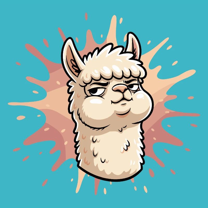 Éclaboussure de lama confiante