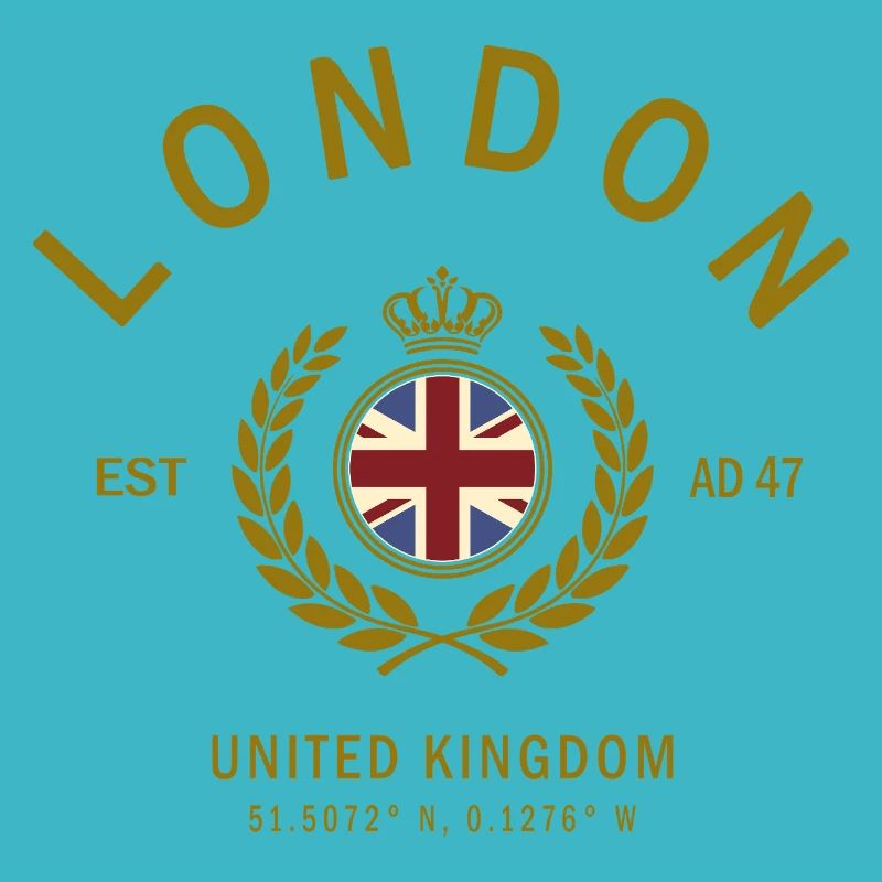 Écusson Londres Drapeau UK doré