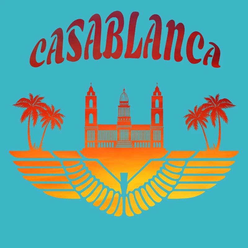 Casablanca Palace with Palm Trees / Morocco Gift