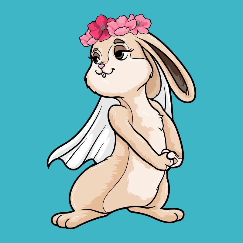 bunny bride veil wedding