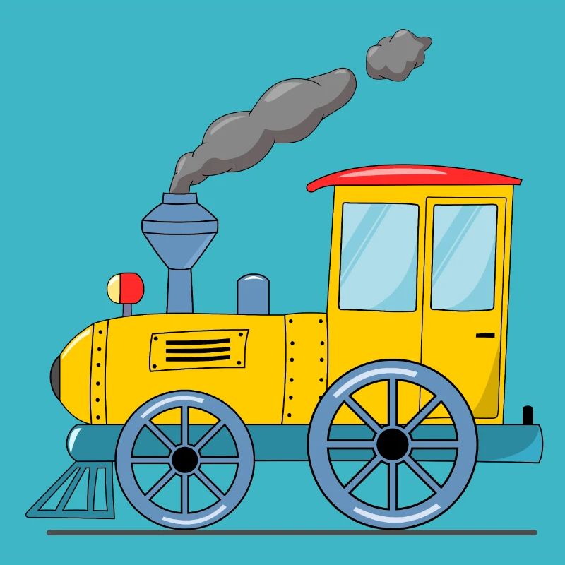 Train pour enfants chemin de fer jaune