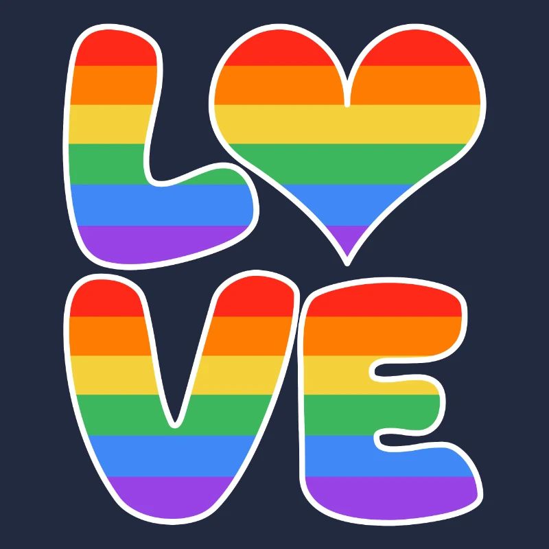 Regenbogenliebe Herzdesign