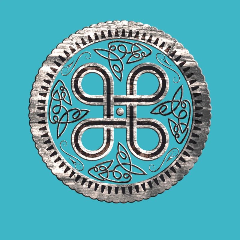 Schildknoten mit keltischen Knoten
