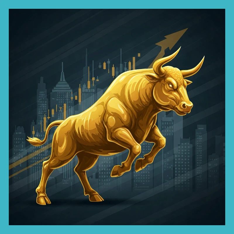 Taureau de trading doré