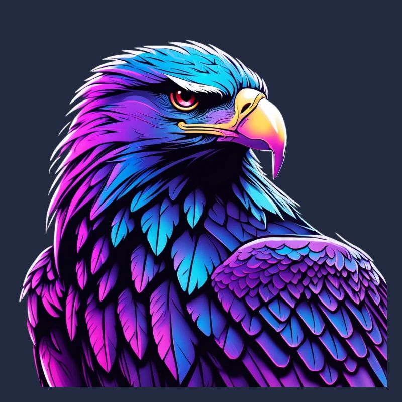 Glowing Eagle with Gradient