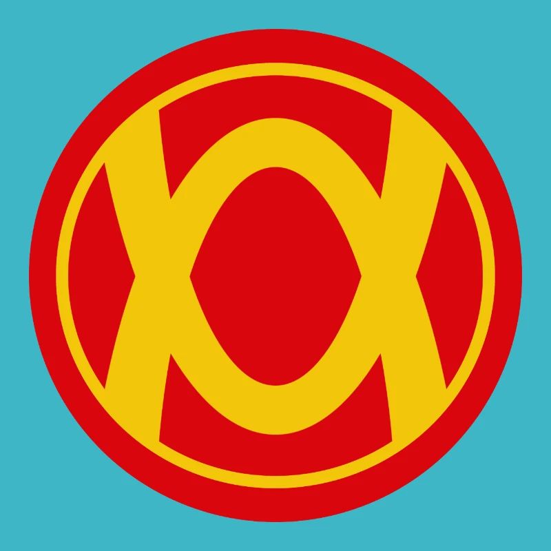 Retro Superhelden Emblem Design