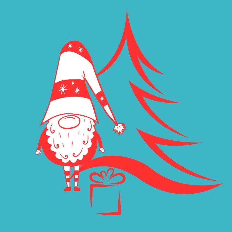 Gnome de Noël rouge