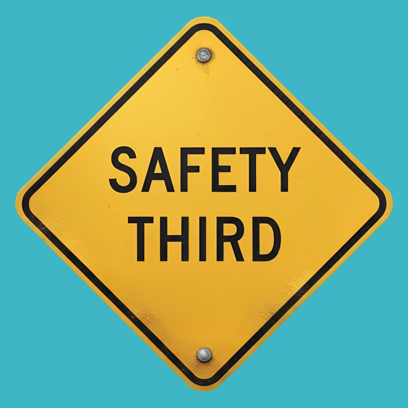 Sicherheit Drittes Verkehrszeichen Safety Third