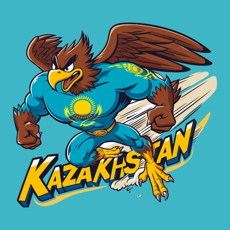 Kazakhstan Superhero Hero Power Eagle Gift