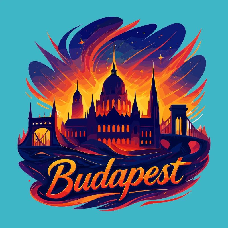 Budapest Hauptstadt Ungarn Silhouette Geschenk