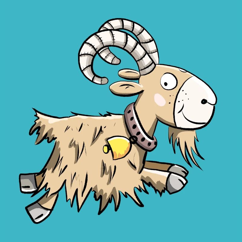 Sprunghafte Ziege I Widder I Ziegenbock Geschenk