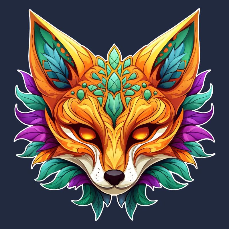 Mardi Gras Fox Portrait