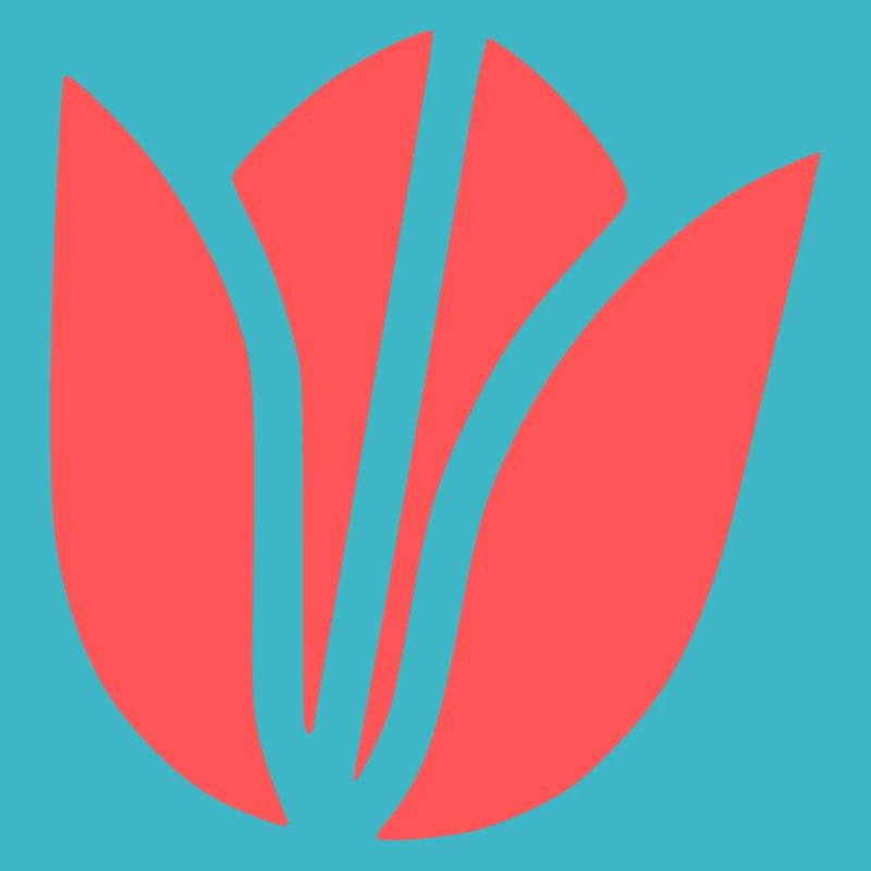 Tulip Blossom Abstrait Flat