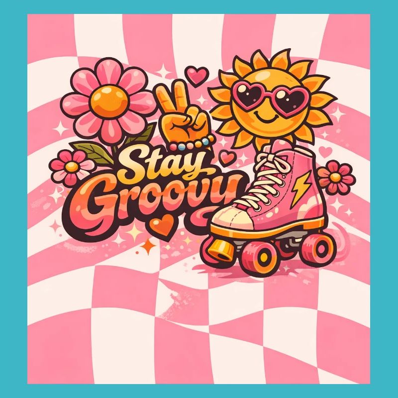Pinker Retro-Stil