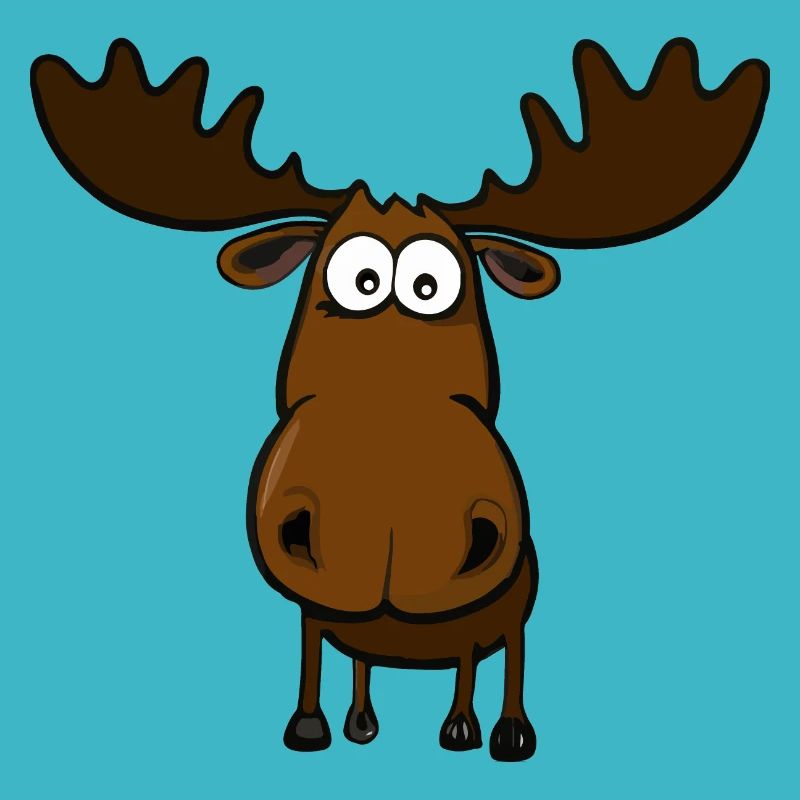 Lustiger depperter Elch