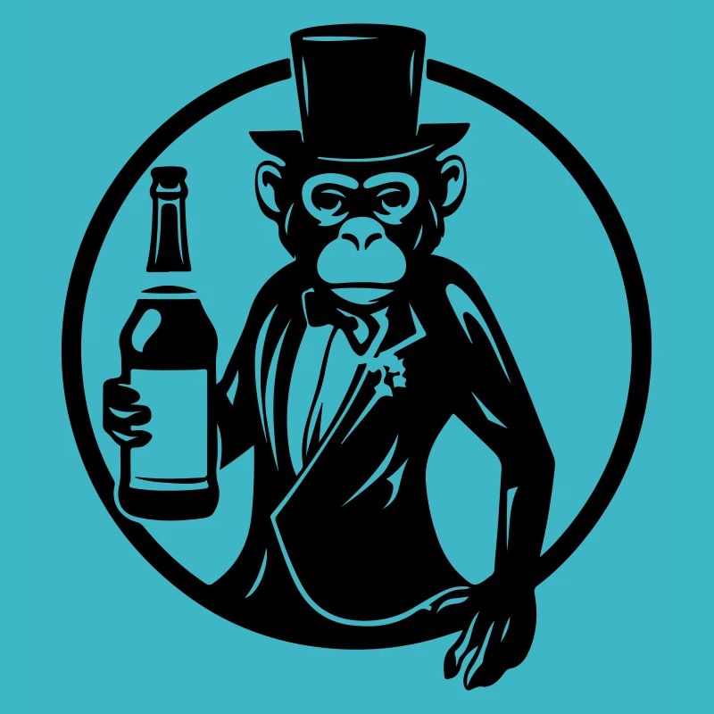 Drunk Monkey Drinking Drunk