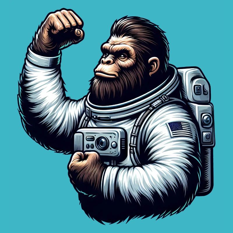Astronaut Affe Schimpanse Gorilla