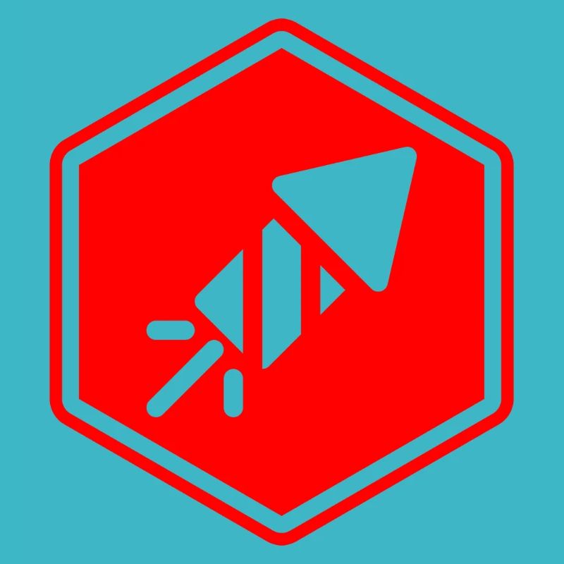 Abstract geometric pattern in red