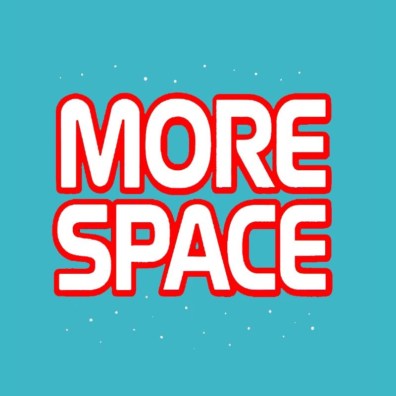 Mehr Space Neon Text