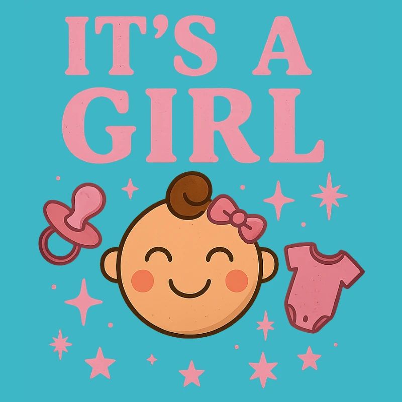 Es ist ein Mädchen — Babyglück Pink