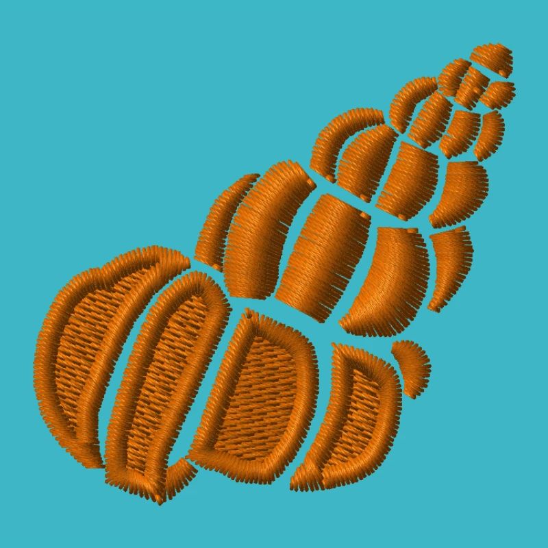 Shell embroidered