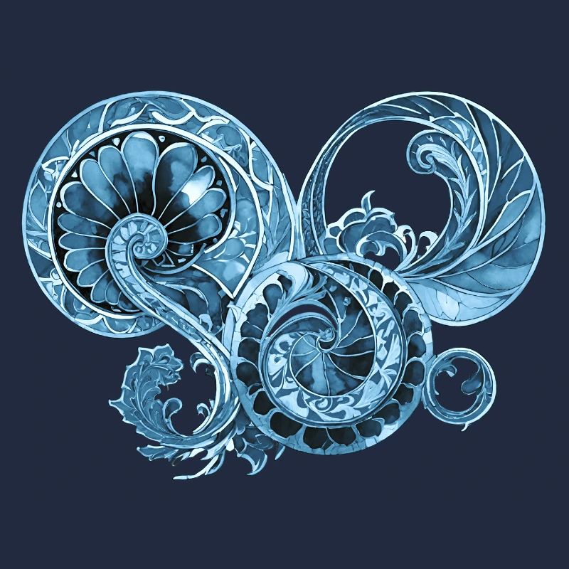 Blå ornament