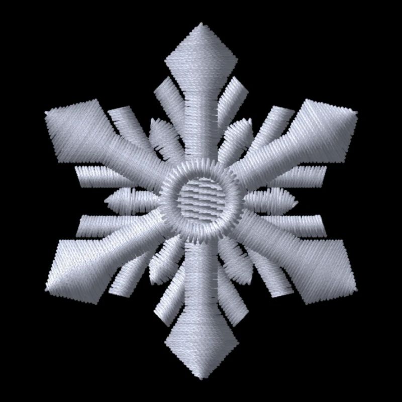 Flocon de neige blanc brodé