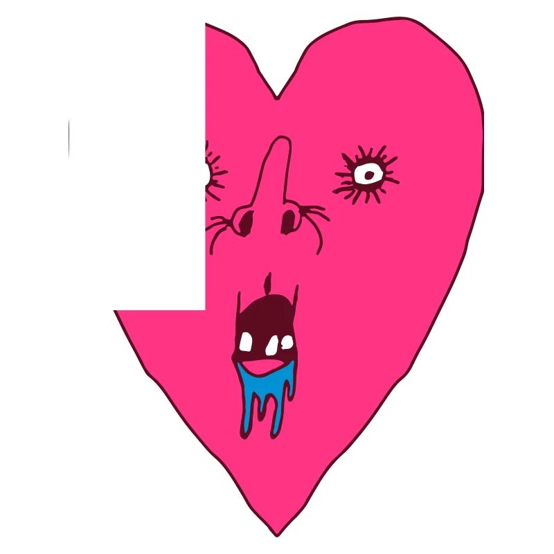 Heart Grimace - Ugly heart face