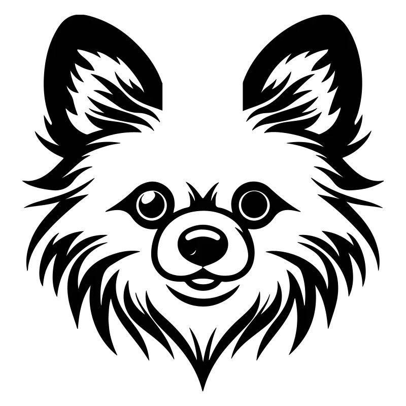 Pomeranian Dog Head