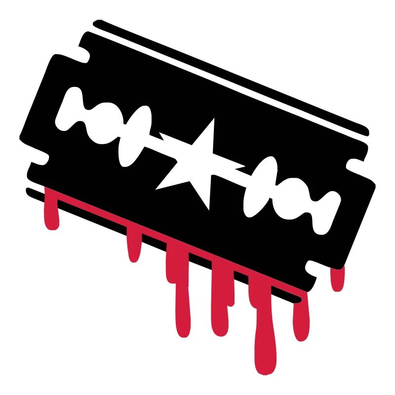 Rasierklinge mit Blut