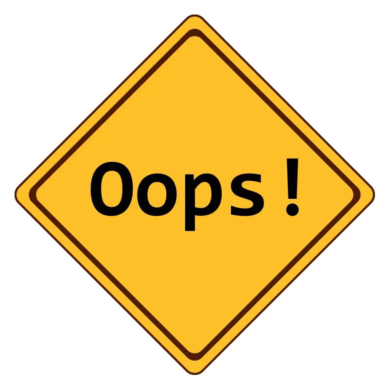 error, oops !, customizable