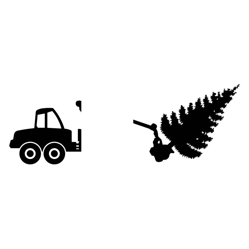 Symbole de l’icône de la récolteuse de bûches Forme. Bûcheron