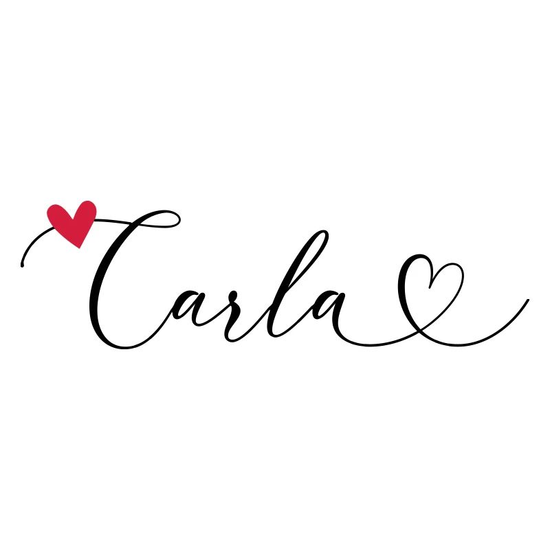 Carla Name Vorname Kalligrafieherz