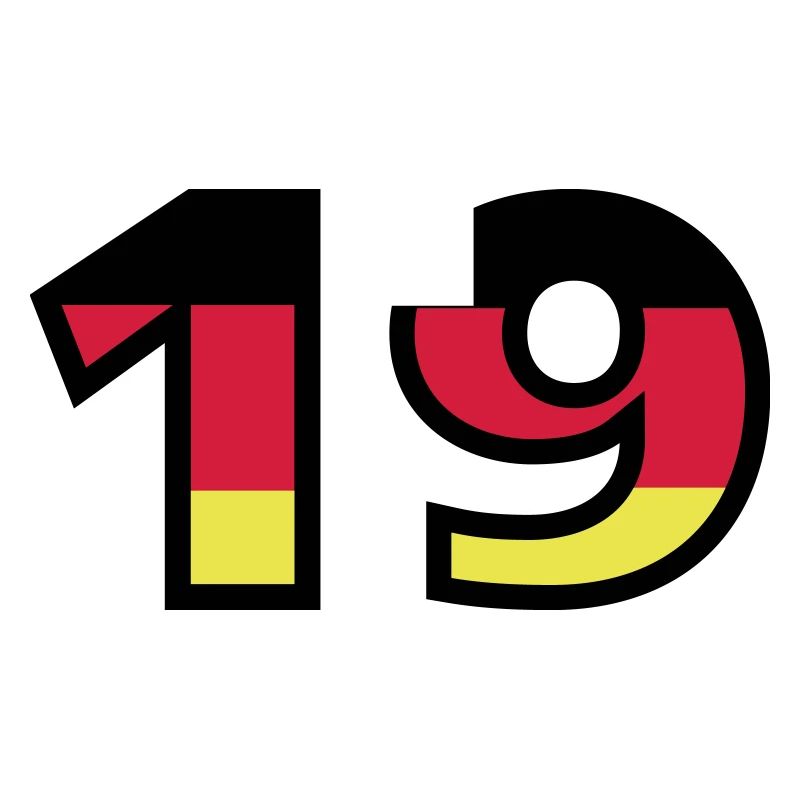 19 Numéro Allemagne Jersey