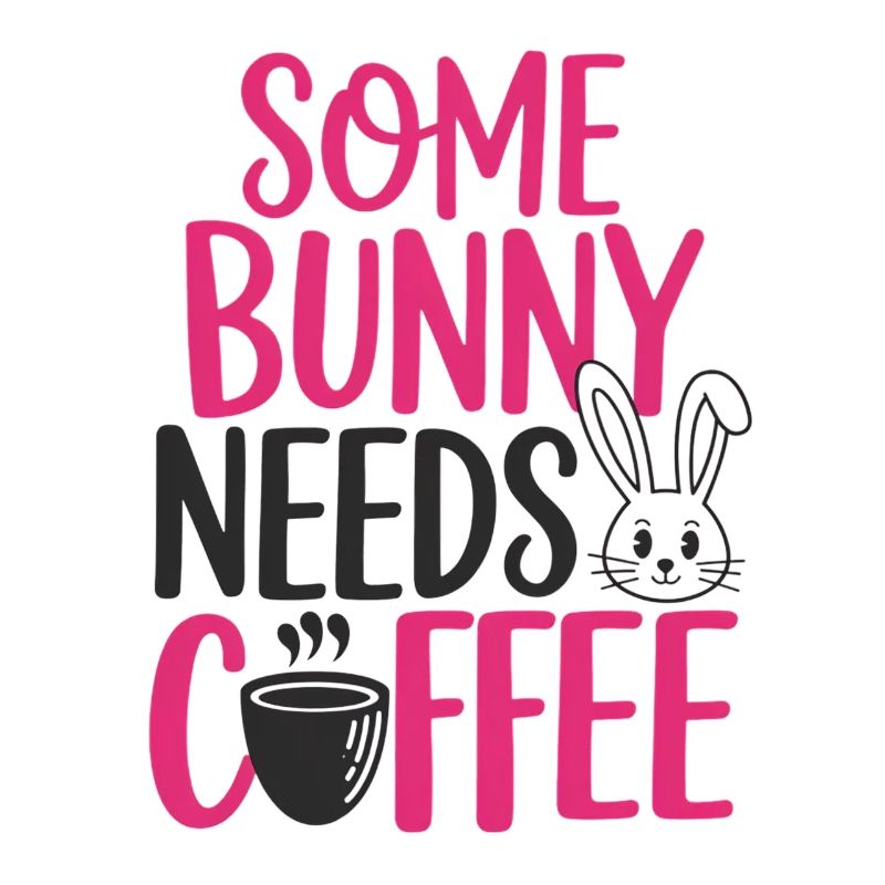 Funny Easter Bunny Coffee Design