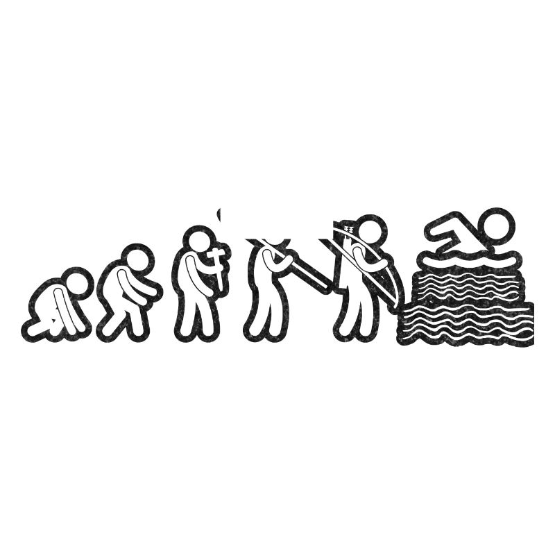Evolution Natation Blanc Grunge
