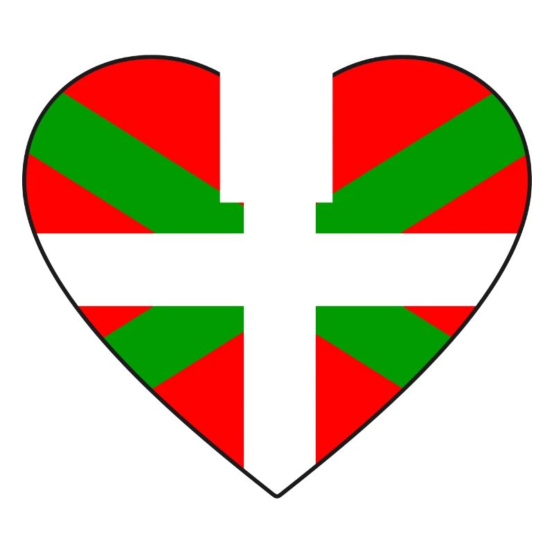 Drapeau basque coeur