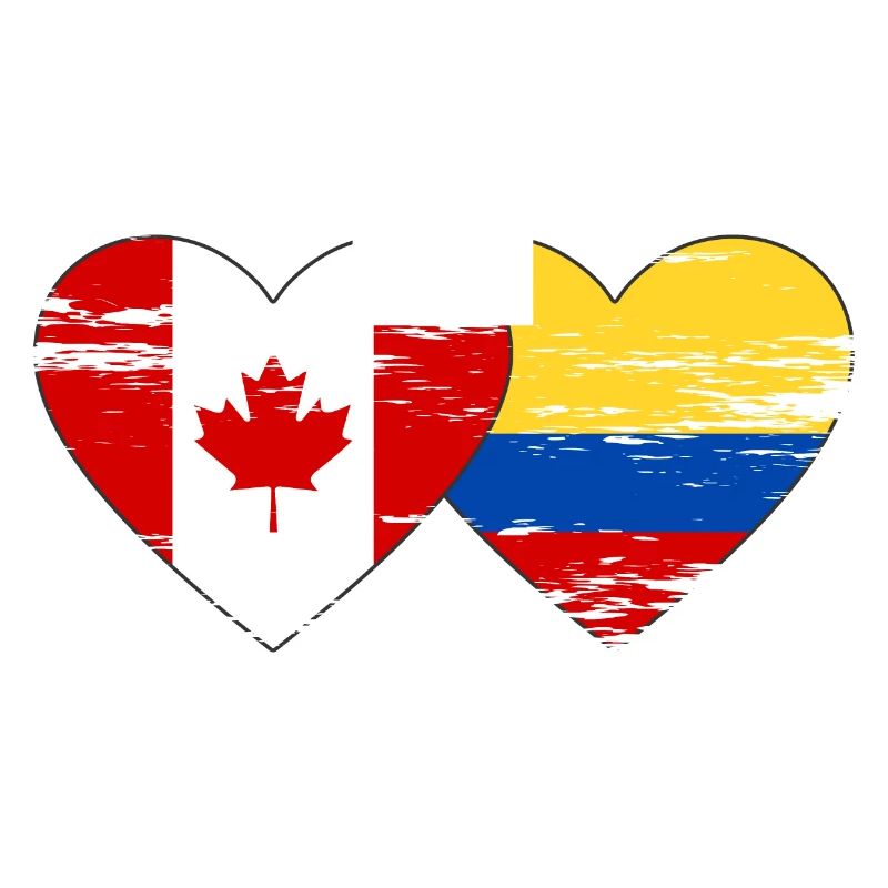 Coeur du drapeau de la Colombie du Canada utilisé