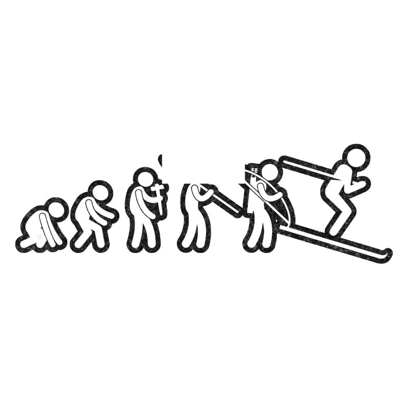 Evolution Ski White Grunge