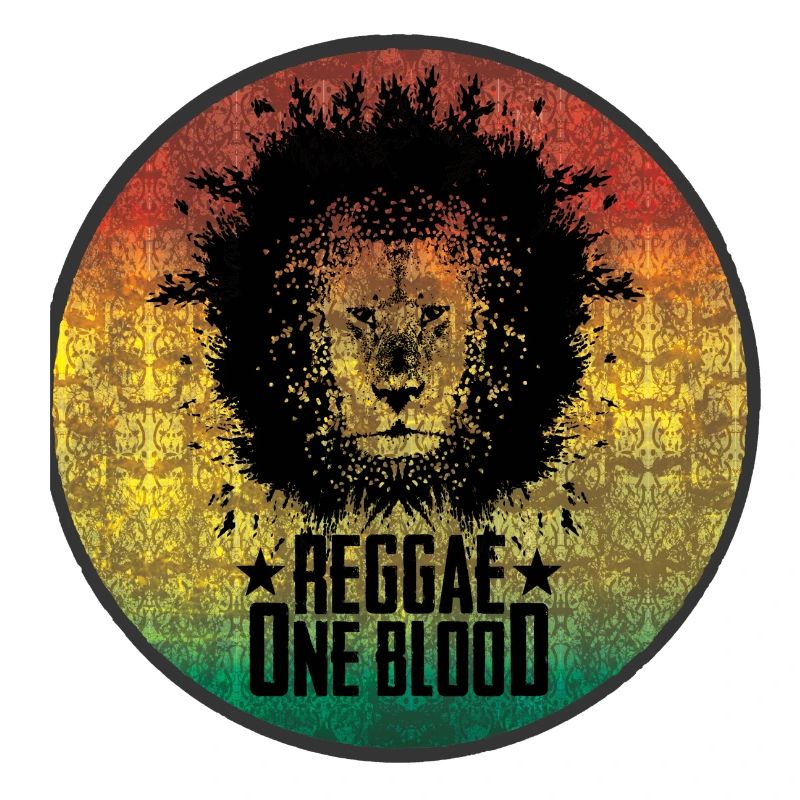 Reggae lion motif with gradient