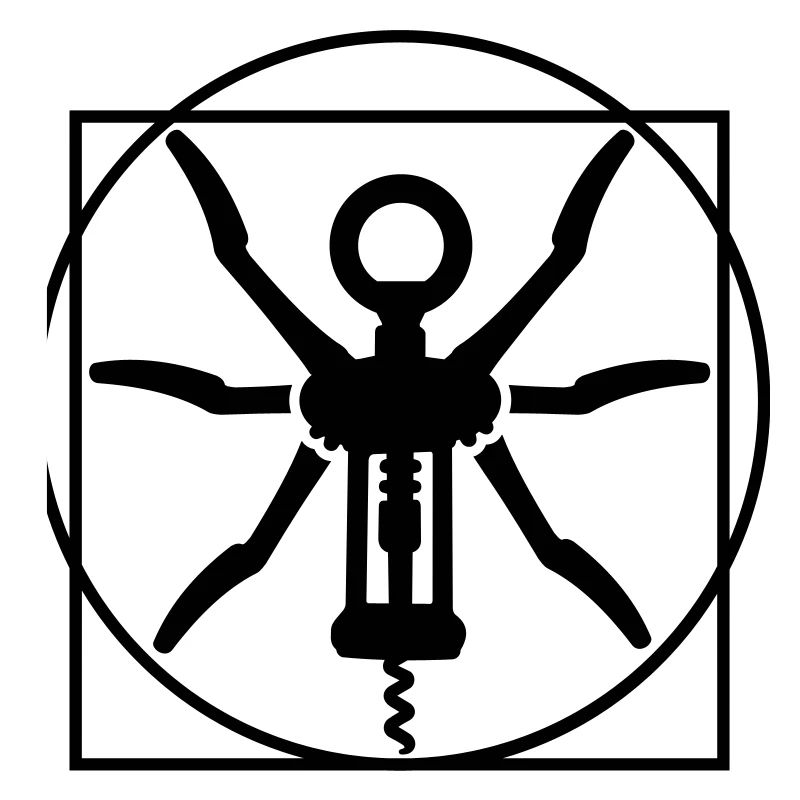 Vitruvian Mann Wein Korkenzieher Leonardo Da Vinci