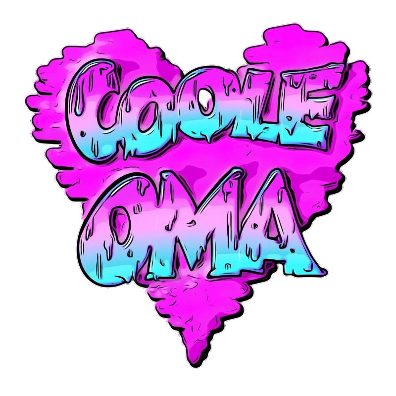 Coole Oma - Graffiti- mit Herz - Pink